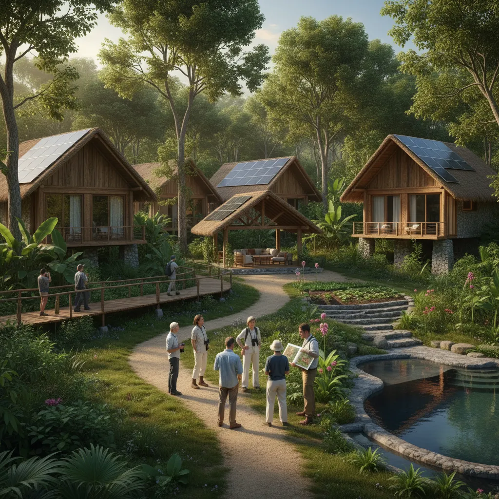 Responsible ecotourism accommodation concept