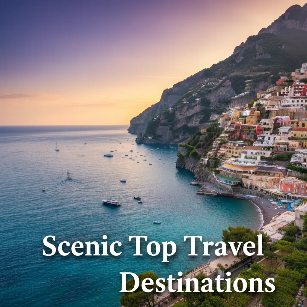 Scenic top travel destinations view