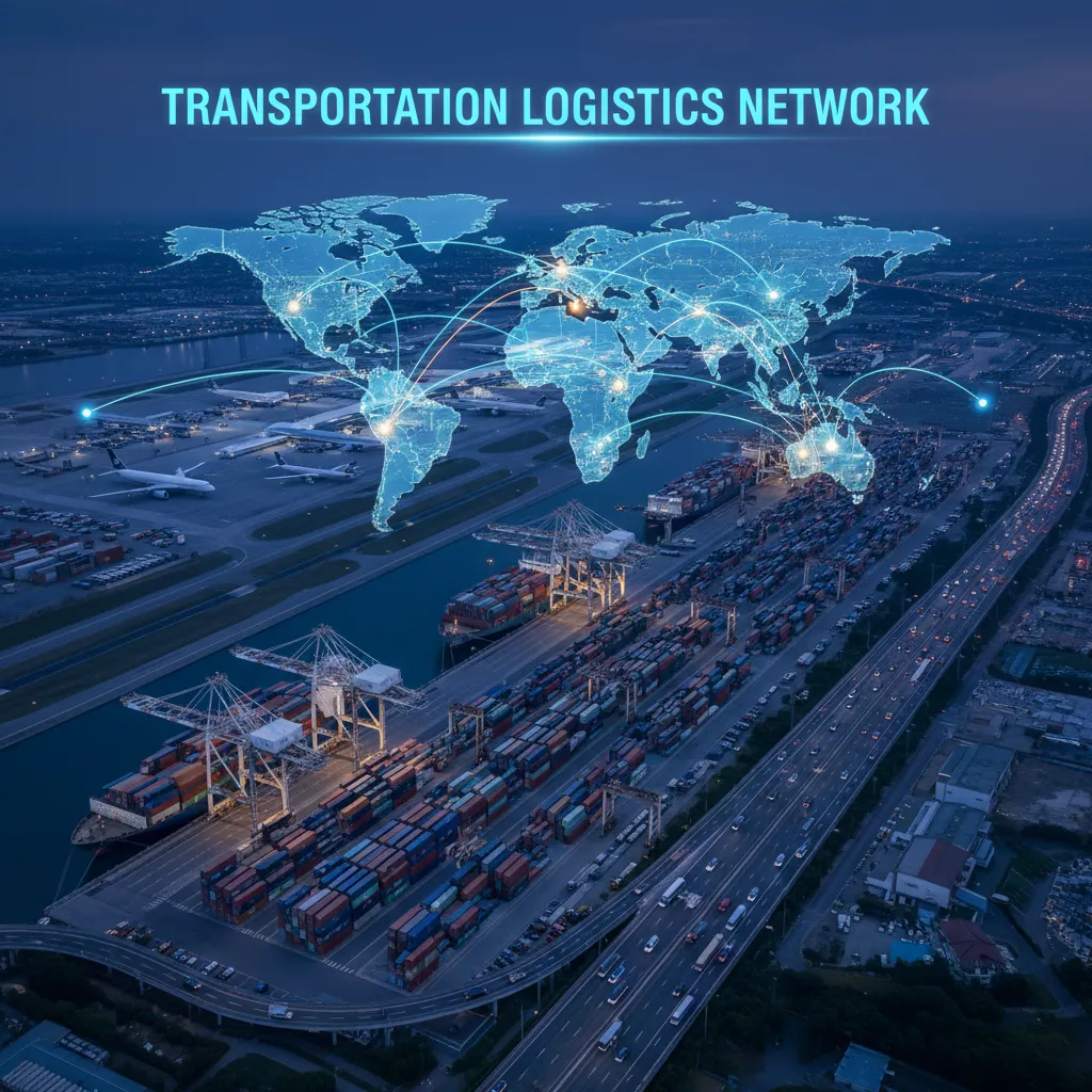Transportation logistics network map