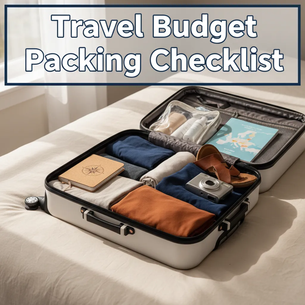 Travel budget packing checklist