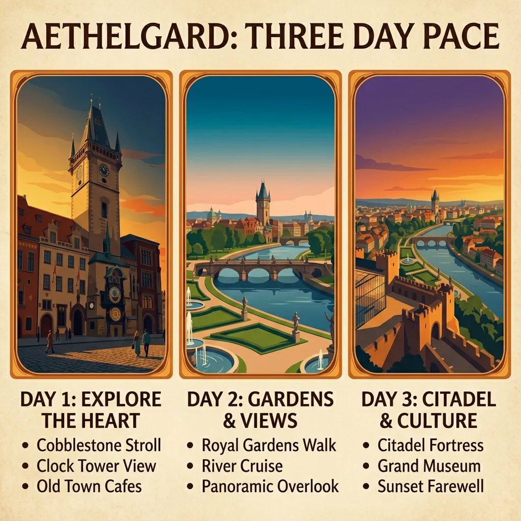 Sample 3-day pace for first-time visitors